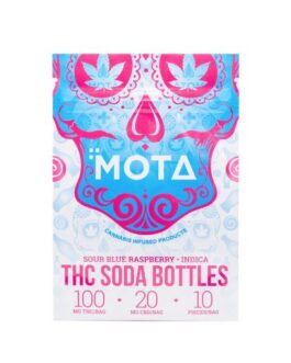 MOTA Blaue Himbeer-Sodaflaschen
